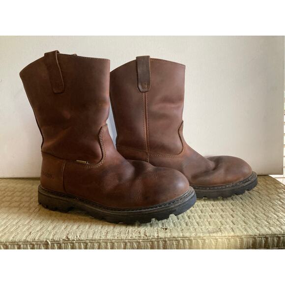 Men’s Brazos waterproof brown leather work boots Sz 10.5 main image 11